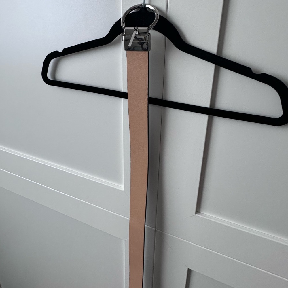 Double sided leather belt